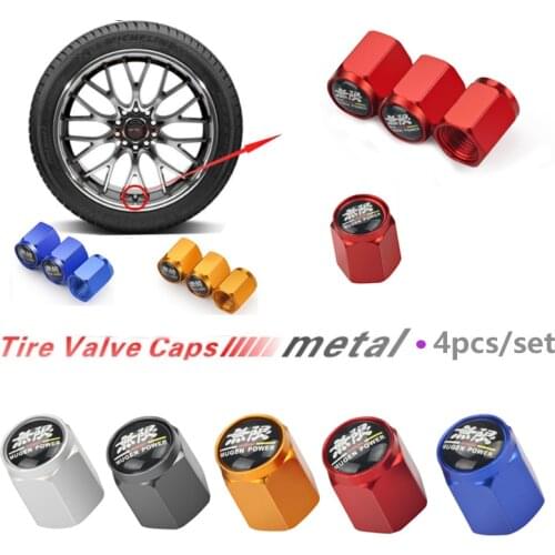 4Pcs Metal Car Wheel Tire Air Valve Caps Stem Cover for Honda Mugen Civic Accord