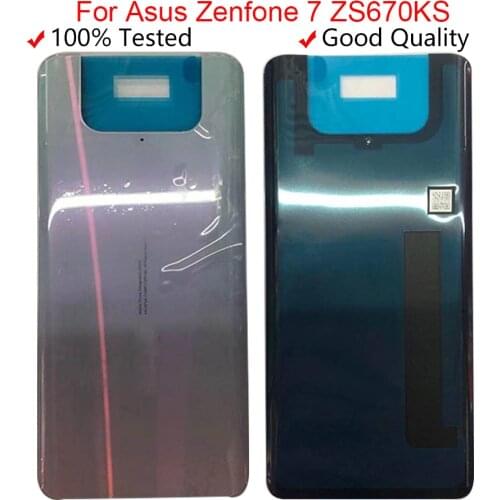 6.67" New Back Cover For Asus Zenfone 7 ZS670KS Back Battery Cover Door Rear Housing Case For ASUS AS670KS Battery Cover