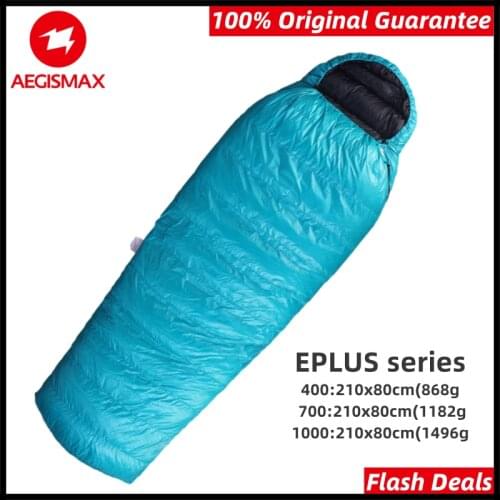 AEGISMAX EPLUS Sleeping Bag 95% White Goose Down Outdoor Camping Envelope Adult Nylon 3-Season Lengthened Nature Sleeping Bag