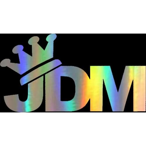 14cm*7.7cm Japan JDM Crown Window Wall Auto Decal Car Sticker Vinyl on Car Styling Reflective Black/Silver/Laser