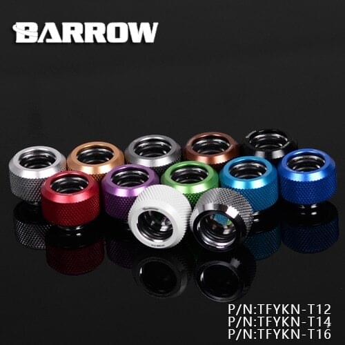 Barrow TFYKN-12/14/16, Choice Hard Pipe Fitting Kits, G1 / 4 Adapter For OD12 / 14/16 Hard Tubing, 8pcs / lot