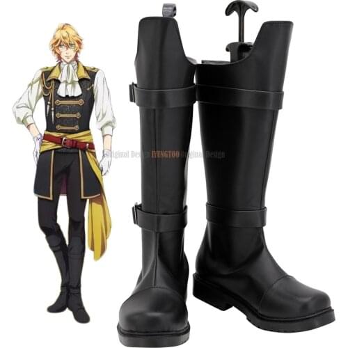 Uta no Prince-sama 4 Natsuki Shinomiya Cosplay Boots Black Leather Shoes Custom Made