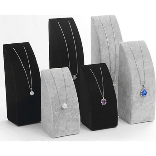 Hot selling Necklace Display Holder Organizer Velvet Necklace Stand Exhibitor Stand Earrings Display Board Jewelry Display Props