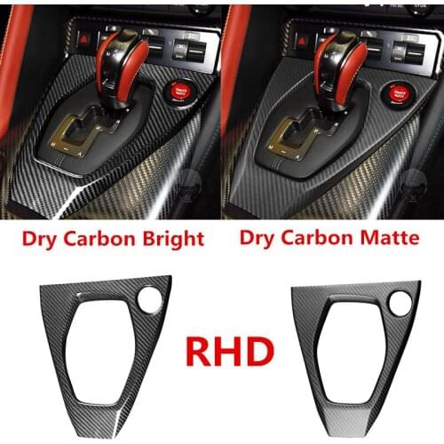 For Nissan GTR R35 2017-2021 Carbon Fiber RHD Car Interior Central Console Gear Shift Decal Trim Cover Panel