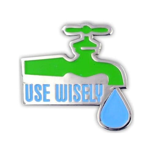 ECO lapel Pin - Use Wisely badge pin gifts