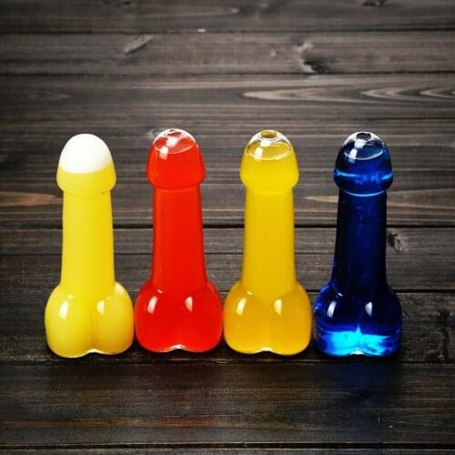 Creative Penis Shape Human Body Cocktail Juice Glass Cup Romantic Fun Bar KTV Party Drinking Transparent Wine Glass With Straw