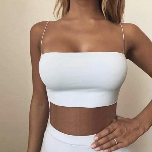 Summer Womens Crop Top Sexy Elastic Cotton Camis sleeveless Short Tank Top punk mall accessory apparel cotton size Bar clothes