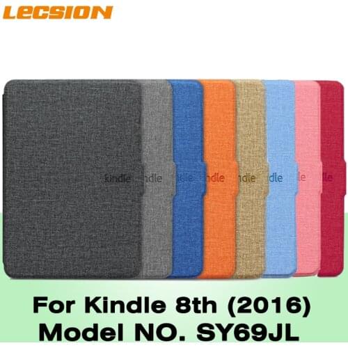 2020 Magnetic Smart Fabric Kindle Case For Kindle 8th SY69JL Generation 2016 Smart Shell Leather Flip Cover with Auto Sleep Wake