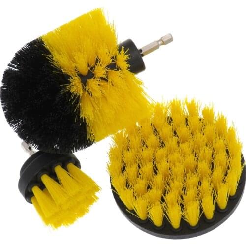 6PCS Drill Brush Attachment Set Electric Scrubber Kit With Scrub Pads For Carpet Glass Car Tires Cleaning