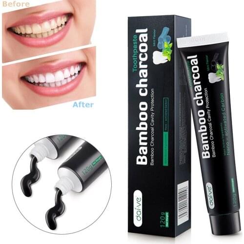 New Activated Charcoal Teeth Whitening Toothpaste Natural Black Mint Flavor Herbal 120g SCI88