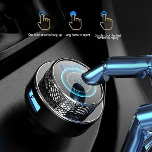 New Wireless FM Transmitter Bluetooth-compatible 5.0 Car MP3 Player Handsfree Kit Radio Adapter Black Color No Box