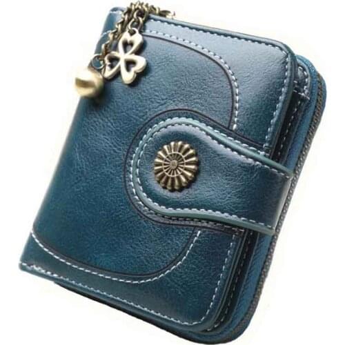Wholesale Female Wallet Women Card Holder Clutch Leather Retro Small Zipper Lady Purse Woman Wallets 200PCS/lot
