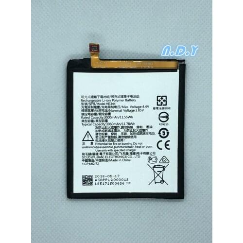 Original HE344 3000mAh Battery For Nokia Li-ion Polymer Replacement Batteries Bateria