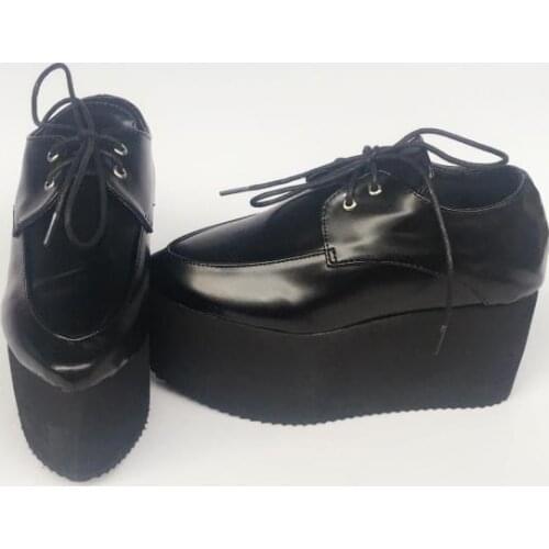 Princess sweet punk shoes Spring Japanese Harajuku muffin thick bottom punk high shoes luxury customized leather shoes an1304