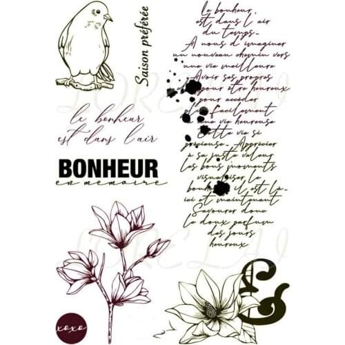 Bird stamp Clear Stamp for Scrapbooking Transparent Silicone Rubber DIY Photo Album Decor F193