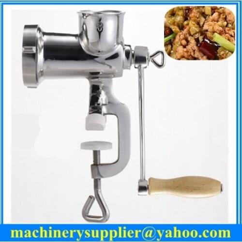 Home use small type No.8 manual meat chopper grinder mincer food grade stainless steel sausage stuffer