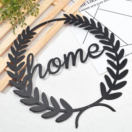 Nordic Iron Art Golden Leaf Shape HOME Wall Hanging Decoration Creative Metal Round Wall Shelf Decor For Bedroom Living Room