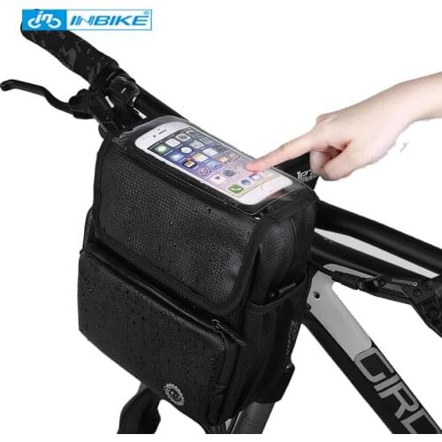 Handlebar Bag Bicycle Bags Frame Pannier Touchscreen Front Cell Mobile Phone Bag Waterproof Shoulder Bag Bike Accessories
