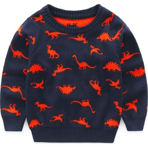 New Autumn and Winter Clothing Dinosaur Patterned Sweater kids sweater baby boy clothes