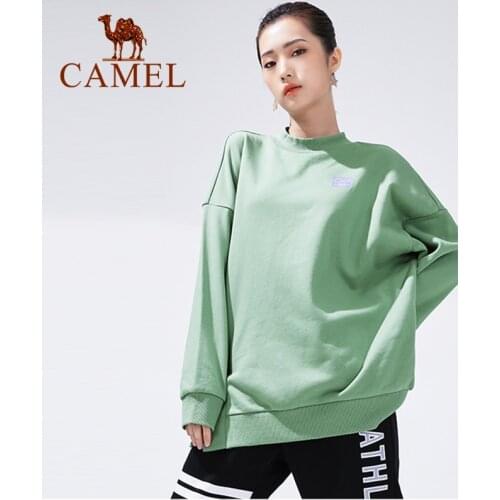 CAMEL Sports Sweater Womens New Fall Loose Large Size Fashion Mid-length Solid Color Trendy Brand Pullover