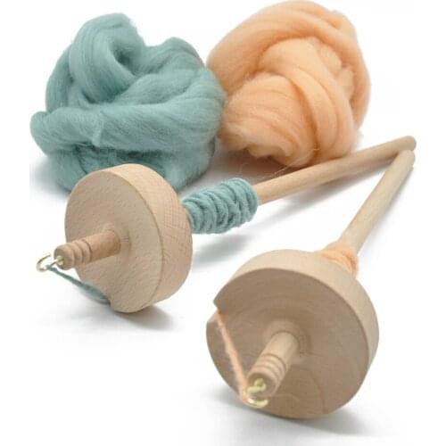 Drop Spindle Top Whorl Yarn Spin Hand Carved Wooden Tool Gift For Beginners Woodworking Tools