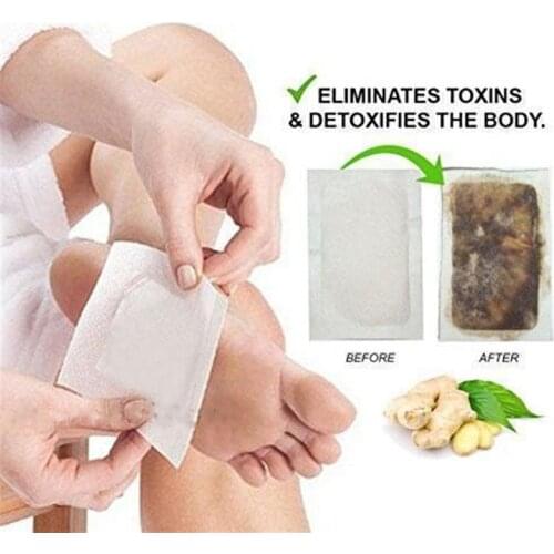 10 Bag Foot Patch With Ginger And Wormwood Anti-Swelling Detoxification Feet Care Pain And Stress Relief Body Care Product