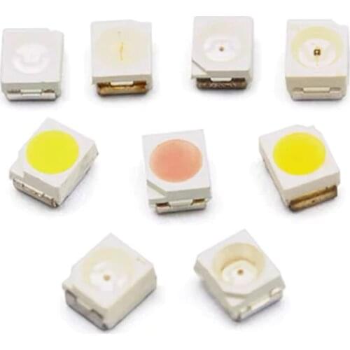 110PCS SMD LED 2835 Chip 0.2W 20MA Beads Light Red Blue Green Yellow Cold Warm 4000K Pink Surface Mount PCB Emitting Diode Lamp