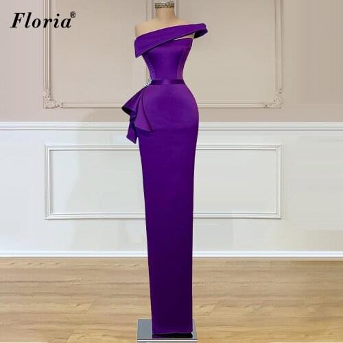 2 Designs Purple Mermaid Prom Dresses Simple Arabic Cocktail Dresses Evening Wear Vintage Wedding Party Dresses вечерние платья