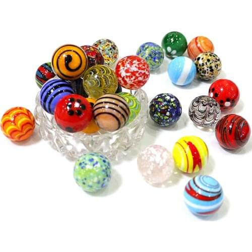 25mm Handmade Glass Marbles Balls Ornament Home Decor Accessories For Fish Tank Vase Aquarium Game Pinball Toy For Kids Children