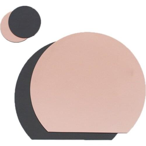 4Pcs/Lot Kitchen Dining Art Placemat Waterproof Coffee Mat PU Leather Table Place Mat Individual Solid Color Drying Mat-ABUX