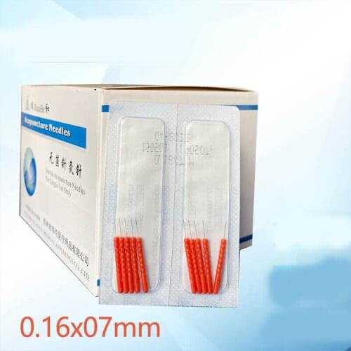 500pcs shunhe colored plastic handle disposable acupuncture needle face needle with tube size 0.16*7/13mm/0.12*7/15mm