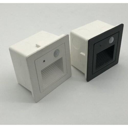 86*86mm Sensor LED Stair Light Ressessed in LED Outdoor Sensor Outdoor Wall Light Outdoor Lighting Garden LED Lamp