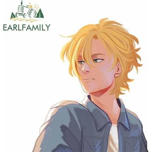 EARLFAMILY 13cm x 11.4cm For BANANA FISH Car Accessories Stickers Fashion Decal Waterproof Vinyl Material Decoration