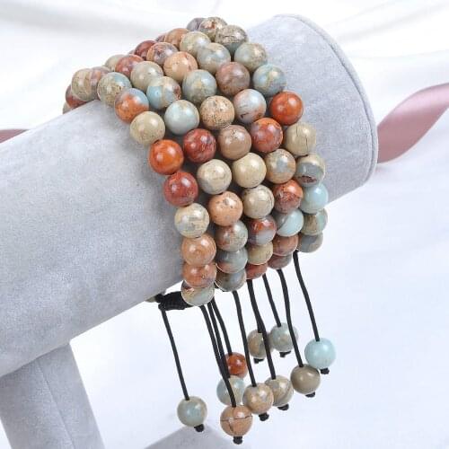 Charm Mens Bracelet Beads Bracelet Natural Imperial Stone Chakra Yoga Couples Braid Bracelets For Women Jewelry Male Pulseira