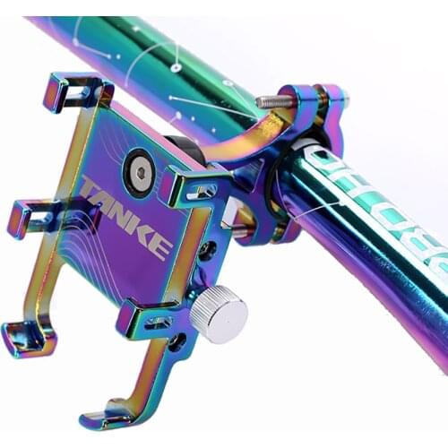 TANKE Bicycle Phone Holder Handlebar 360 Degree MTB Mountain Bike Phone Mount Motocycle Phone Holder Bike 22.2mm 31.8mm Aluminum