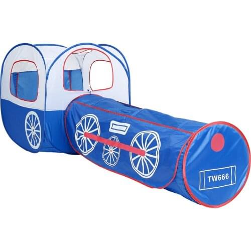 Childrens tent Blue Train crawling tunnel game house folding Foldable Tent Childrens House with Kids Indoor outdoor tent