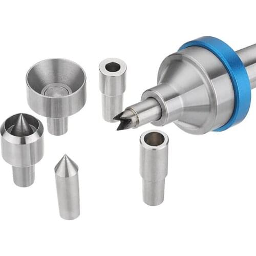 6PCS Interchangeable Points Live Milling Center MT2 Morse Taper 2 Shank Wood Lathe Turning Revolving Tool Woodworking Machine