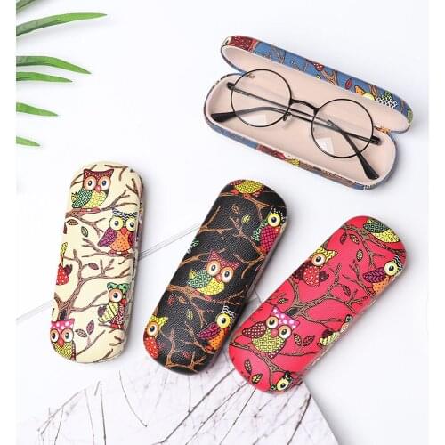 1Pc Cute Cartoon Owl Animal Glasses Case Hard Frame Reading Glasses Box Portable Spectacle Case Waterproof Eyewear Protector