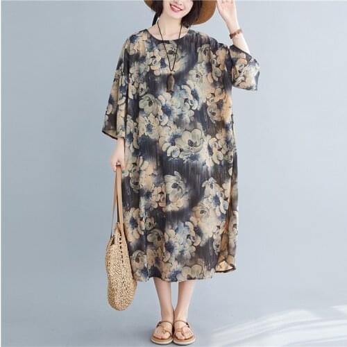 Расклешенные летние платья Johnature China At AliExpress