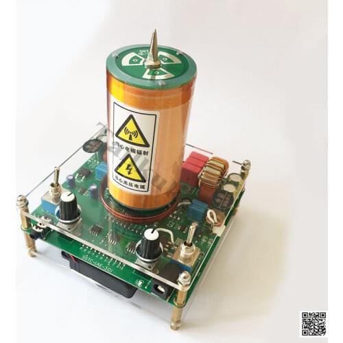 Tesla Coil High Voltage Arc Artificial Lightning Generator Plasma Speaker AC-E103