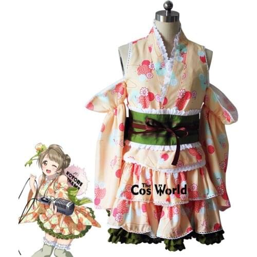 Love Live Minami Kotori Summer Yukata Kimono Dress Outfit Anime Customize Cosplay Costumes