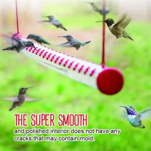 Hummingbird Feeder With Hole Feeding Pipes Birds Easy To Use Red Hanging Long Tube Bird Feeder 40cm Annas Best Gardening Tools