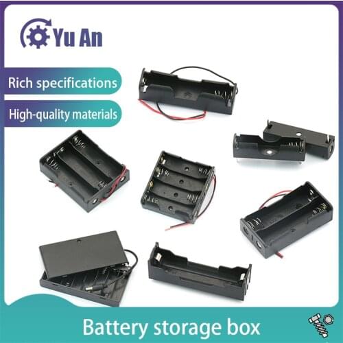 AAA Battery Storage Box AAA batteries Packs Case DIY Battery Holders Cell Box AA Batteries Holder with Switch and Cover 1-8x