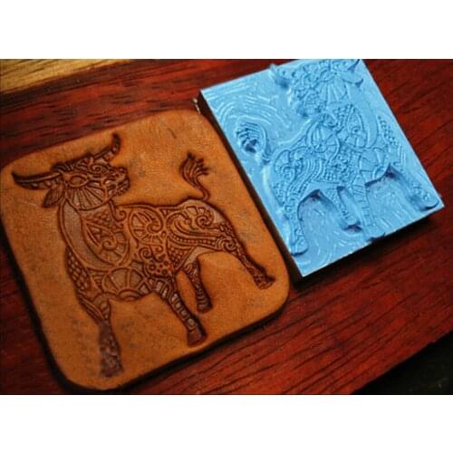 Leather special Cow pattern mold Hand-work unique design leather working tools carving punches stamp craft