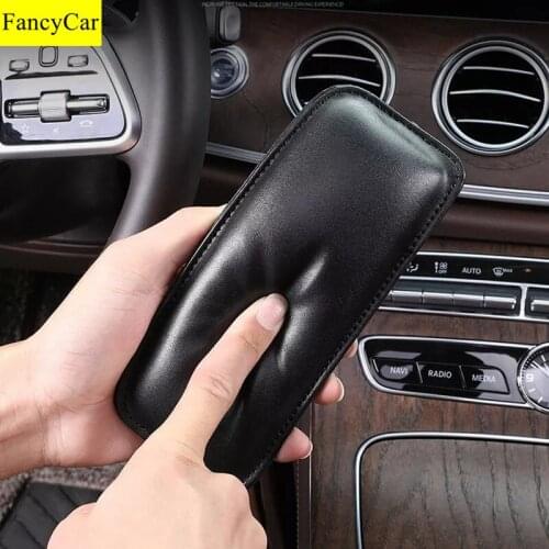 18x8.2CM Leather Knee Pad for Car Interior Pillow Comfortable Elastic Cushion Memory Foam Universal Thigh Support Accessories