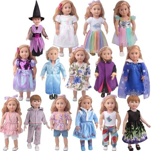 18 Inch American Doll Girls Clothes Halloween Costume Sportswear Holiday Born Baby Toys Accessories Fit 40-43 Cm Boy Doll c810