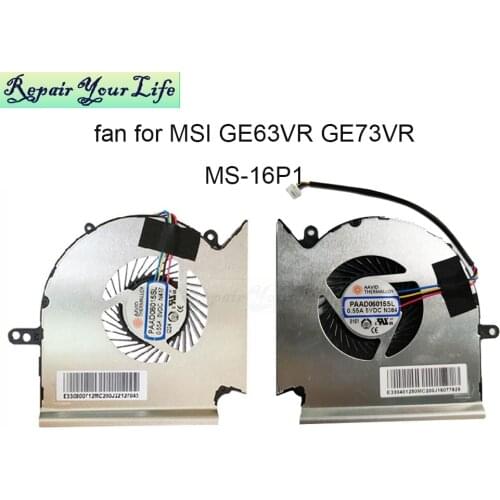 Computer Fans For MSI GE63 GE63VR MS-16P1 GP73 GE73 VR GL73 MS-17C1 CPU Cooling Fan GPU Graphics PAAD06015SL N417 Cooler New