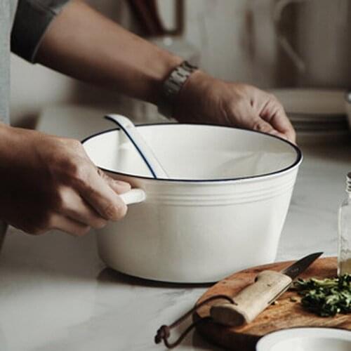 Instant noodle bowl soup bowl ceramic household ins large personality creative Japanese noodle bowl soup bowl large bowl double