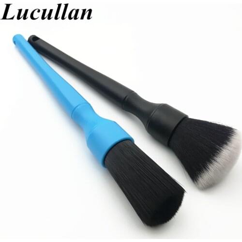 Lucullan 25CM Super Finesse Black Hair Brush Never Scratch Car Cleaning Detailing Accessories Auto Workshop Tools