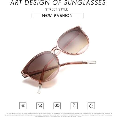 Fashion NewRetro Classic Oval Sunglasses Cat Eye Women Sunglasses Travel Street Fashion Trend Personality Decorative Glasses